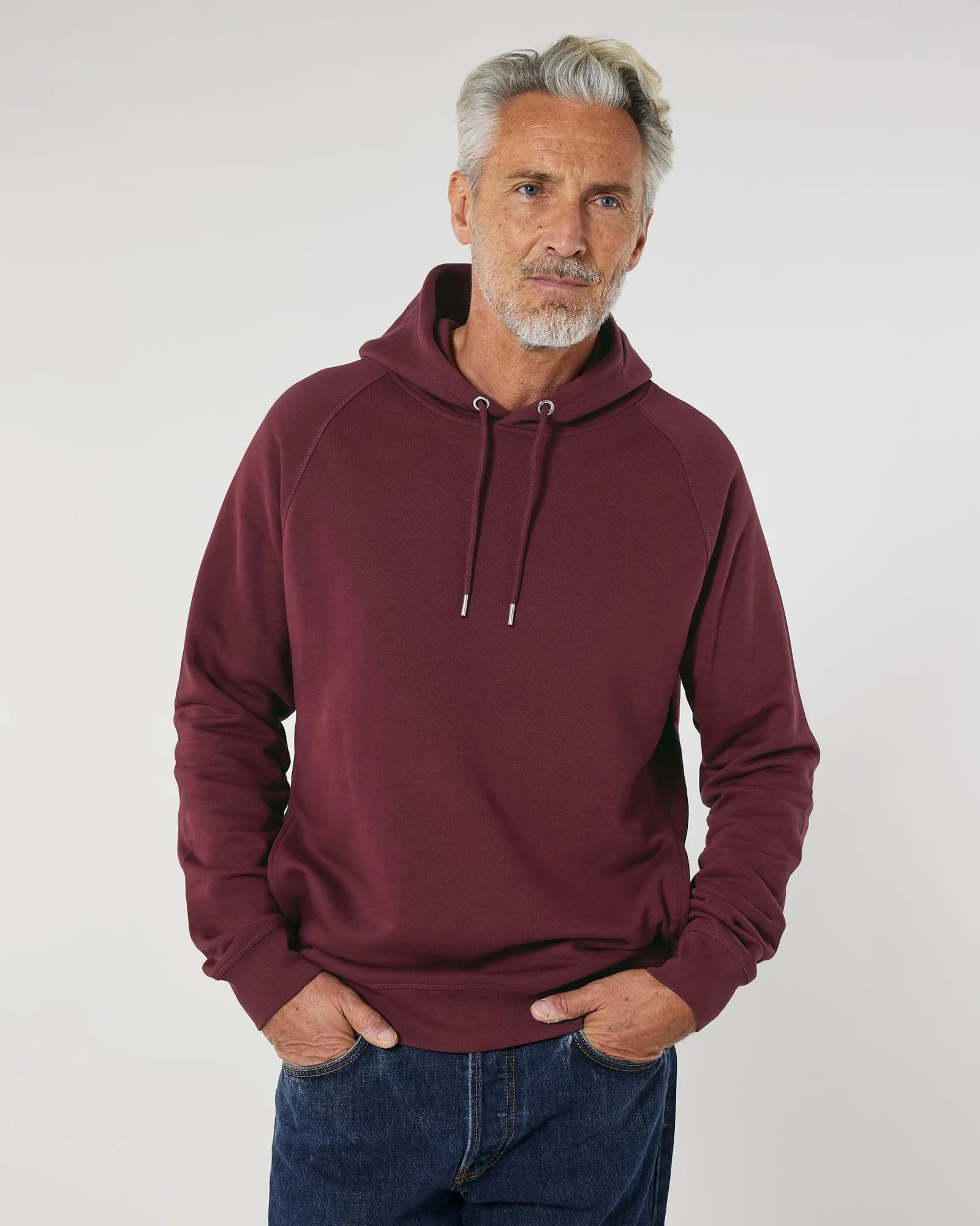 Hoodie Stanley/Stella Sider om te personaliseren - Bordeauxrood