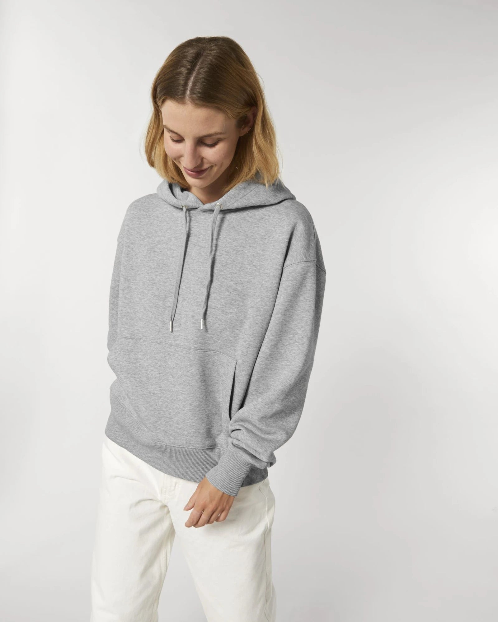 Hoodie bio-katoen Stanley/Stella om te personaliseren - Gemêleerd grijs