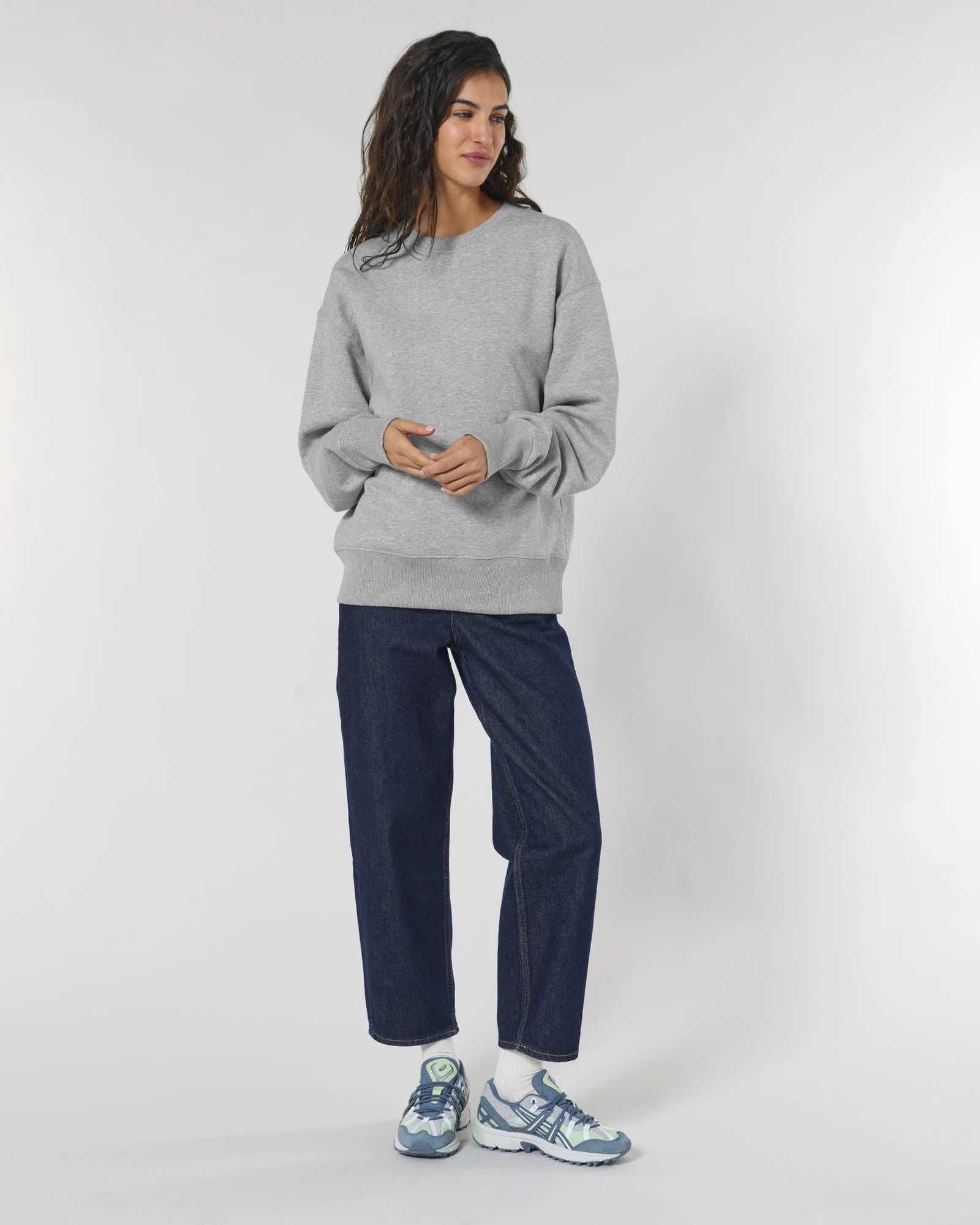 Sweater biologisch katoen om te personaliseren - Gemêleerd grijs