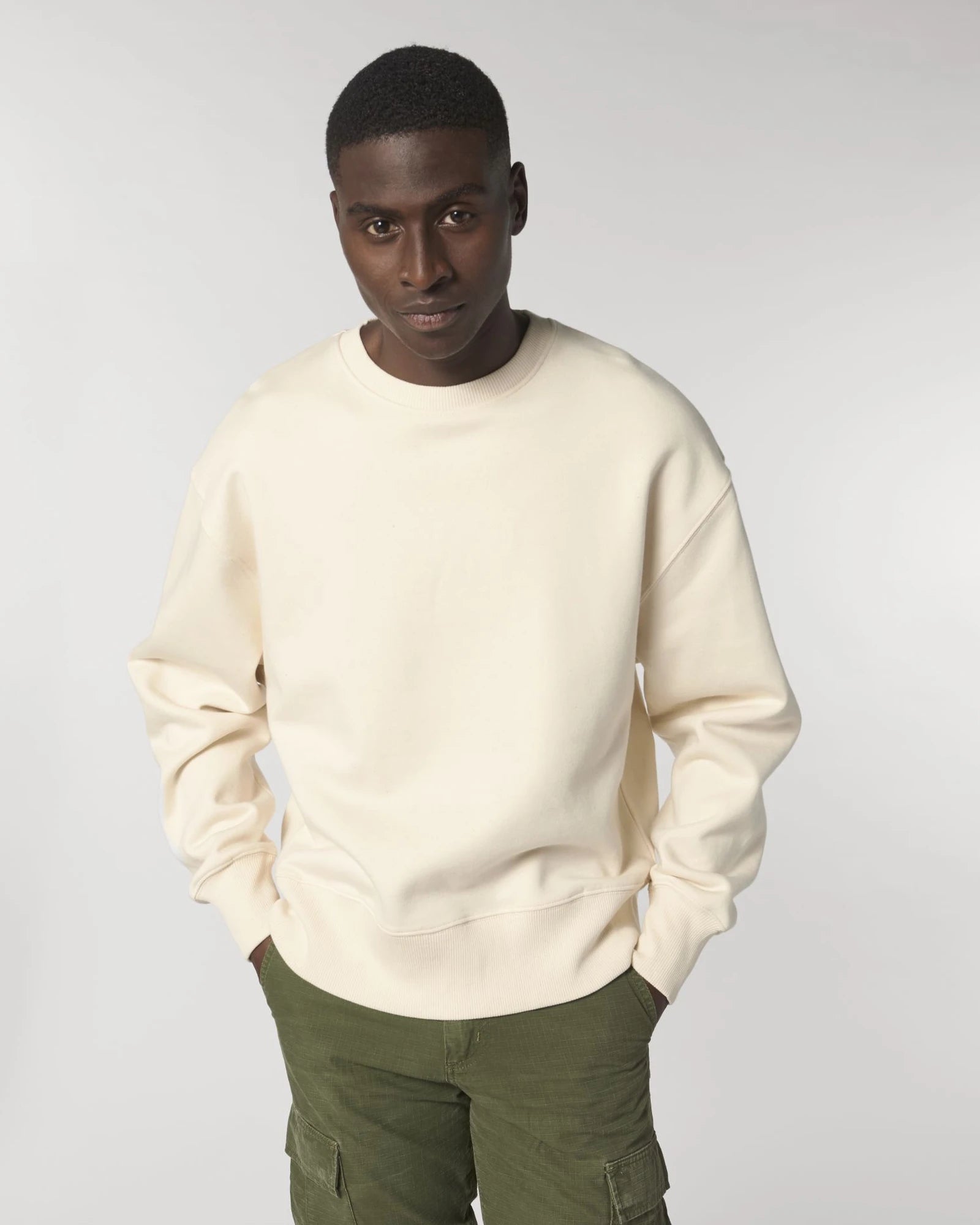 Sweater biologisch katoen om te personaliseren - Natuurlijk ruw