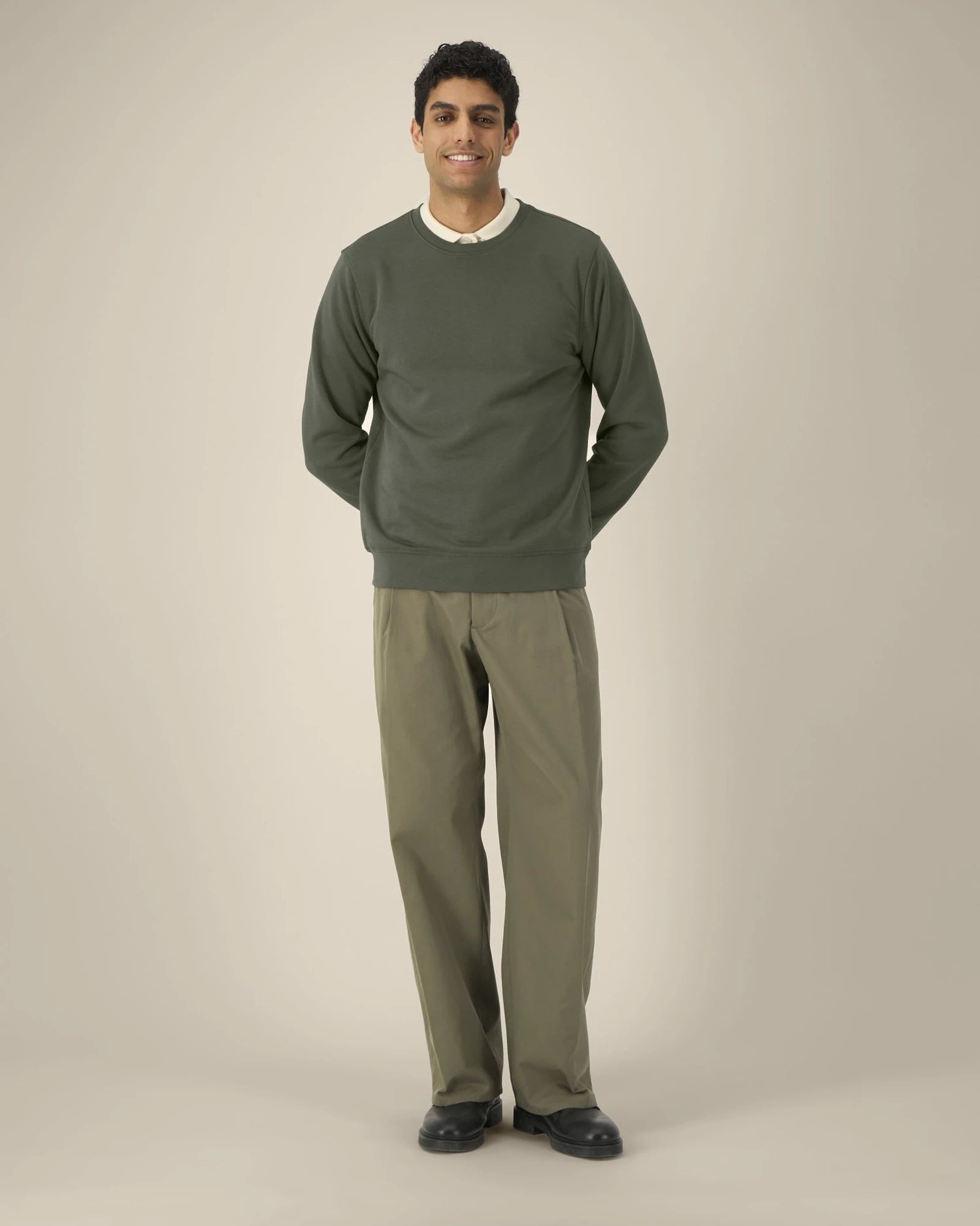 Sweater biologisch katoen om te personaliseren - Kaki