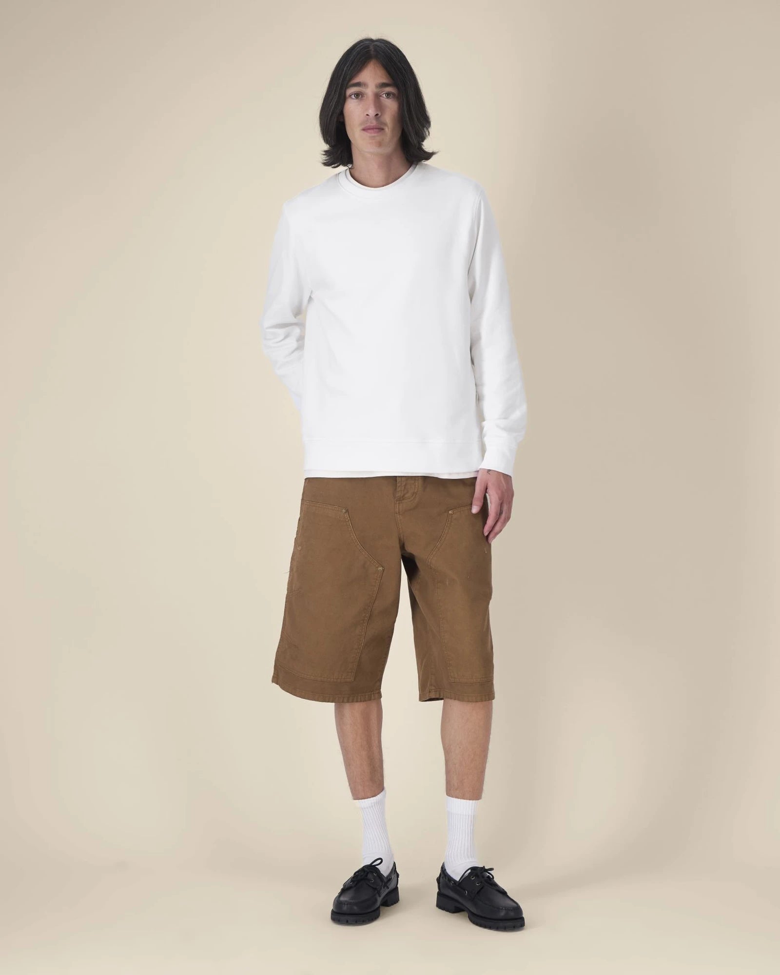 Sweater biologisch katoen om te personaliseren - Wit