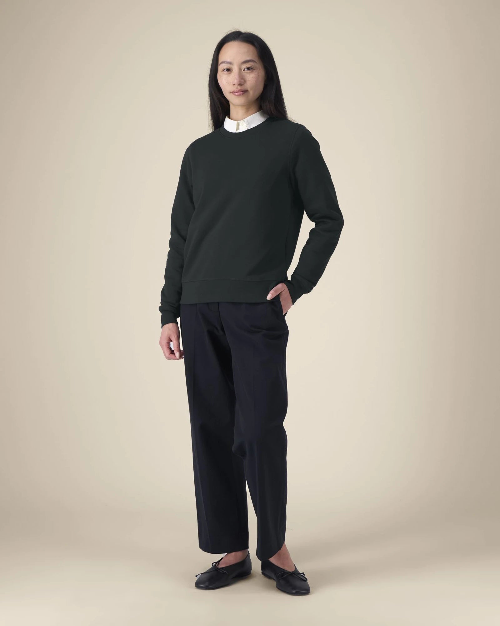 Sweater biologisch katoen om te personaliseren - Zwart
