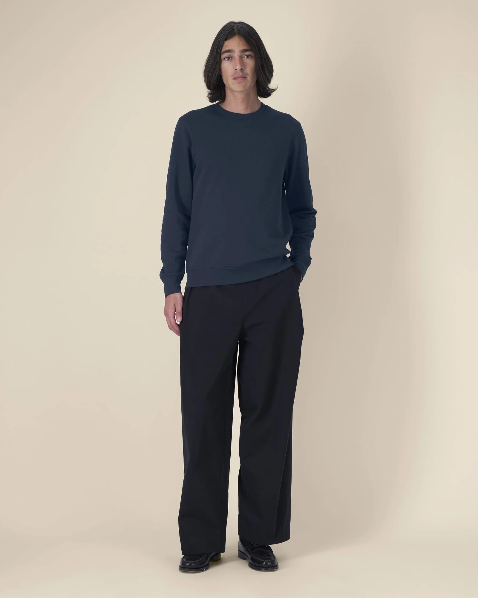 Sweater biologisch katoen om te personaliseren - Marineblauw