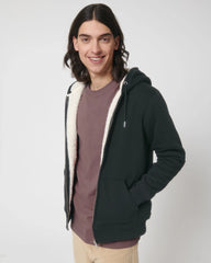 Hoodie sherpa Stanley/Stella Hygger om te personaliseren - Zwart