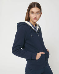 Hoodie sherpa Stanley/Stella Hygger om te personaliseren - Marineblauw