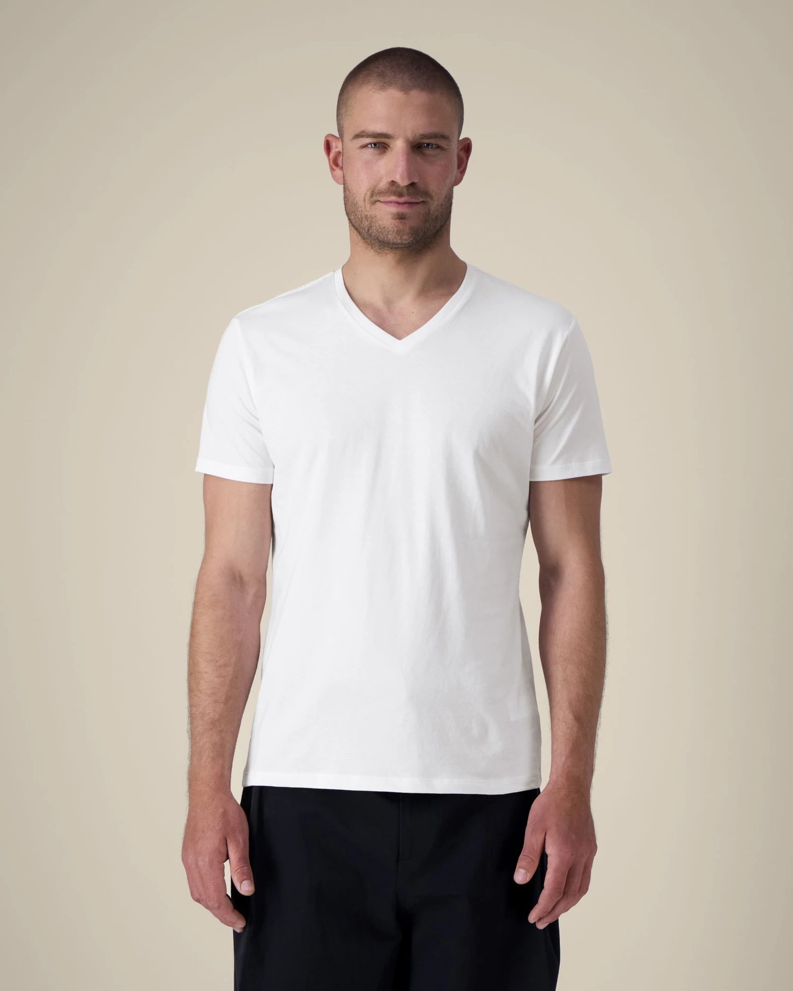 T-shirt V-hals biologisch katoen om te personaliseren - 6