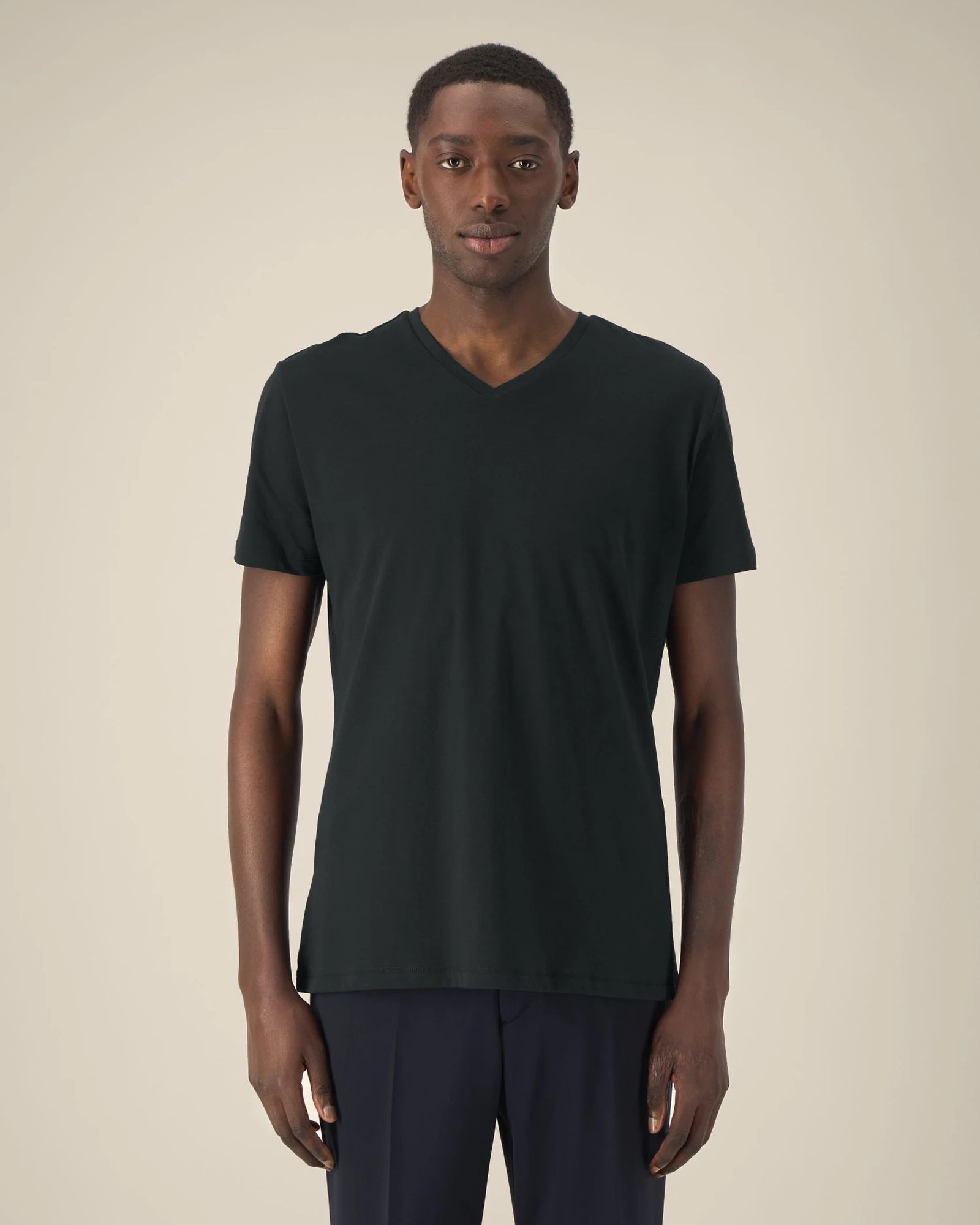 T-shirt V-hals biologisch katoen om te personaliseren - 3