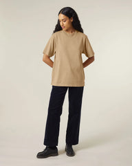 T-shirt lange mouwen Stanley/Stella om te personaliseren - Garenverfd latte