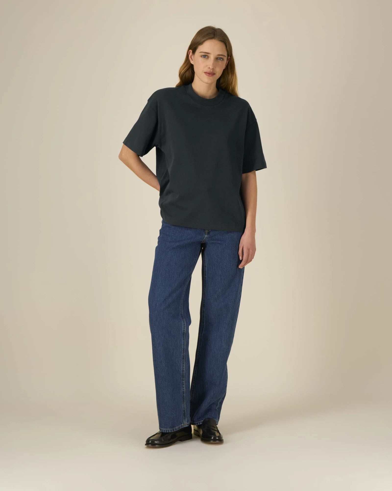T-shirt Stanley/Stella Asher om te personaliseren - Zwart