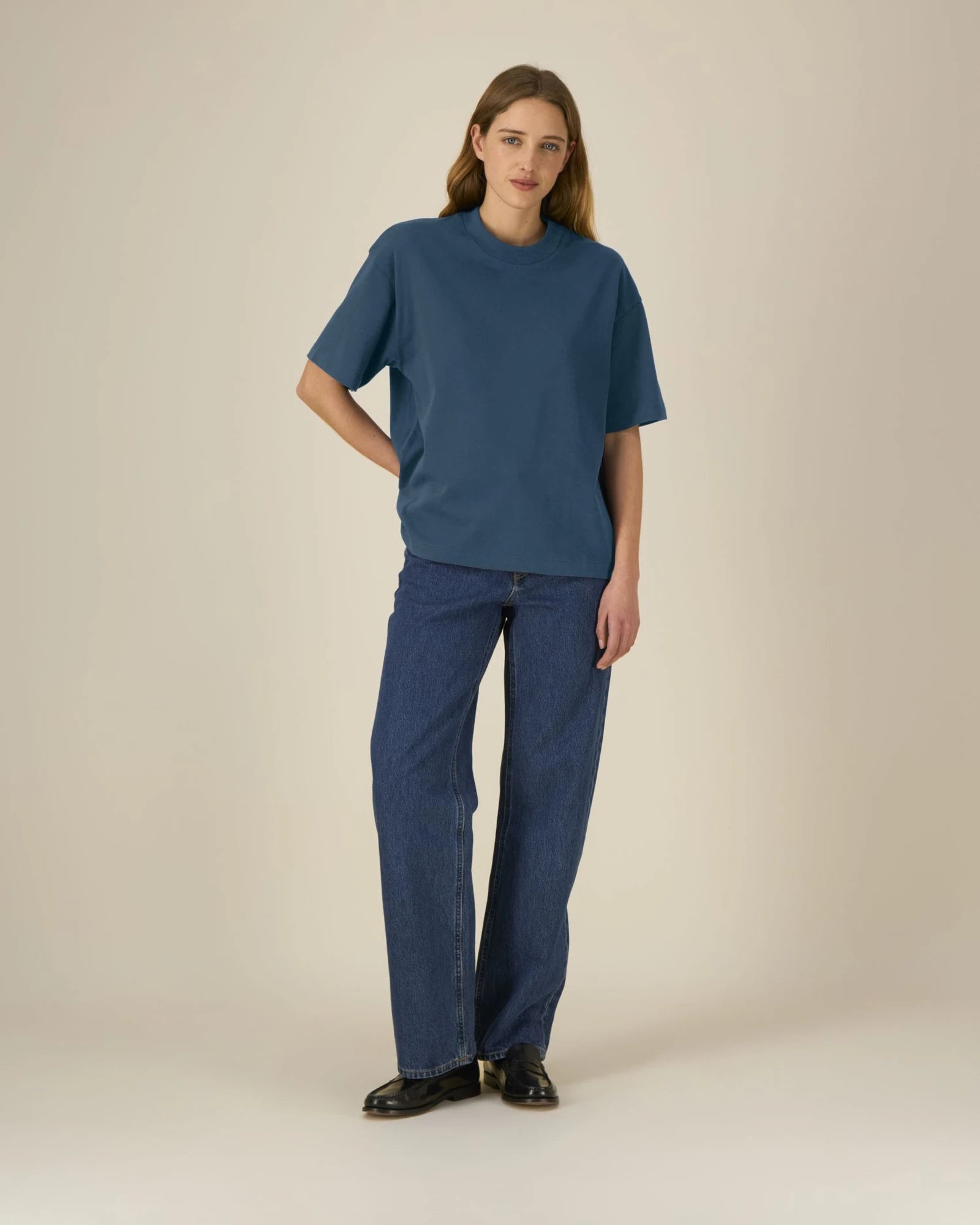 T-shirt Stanley/Stella Asher om te personaliseren - Diep Petrol