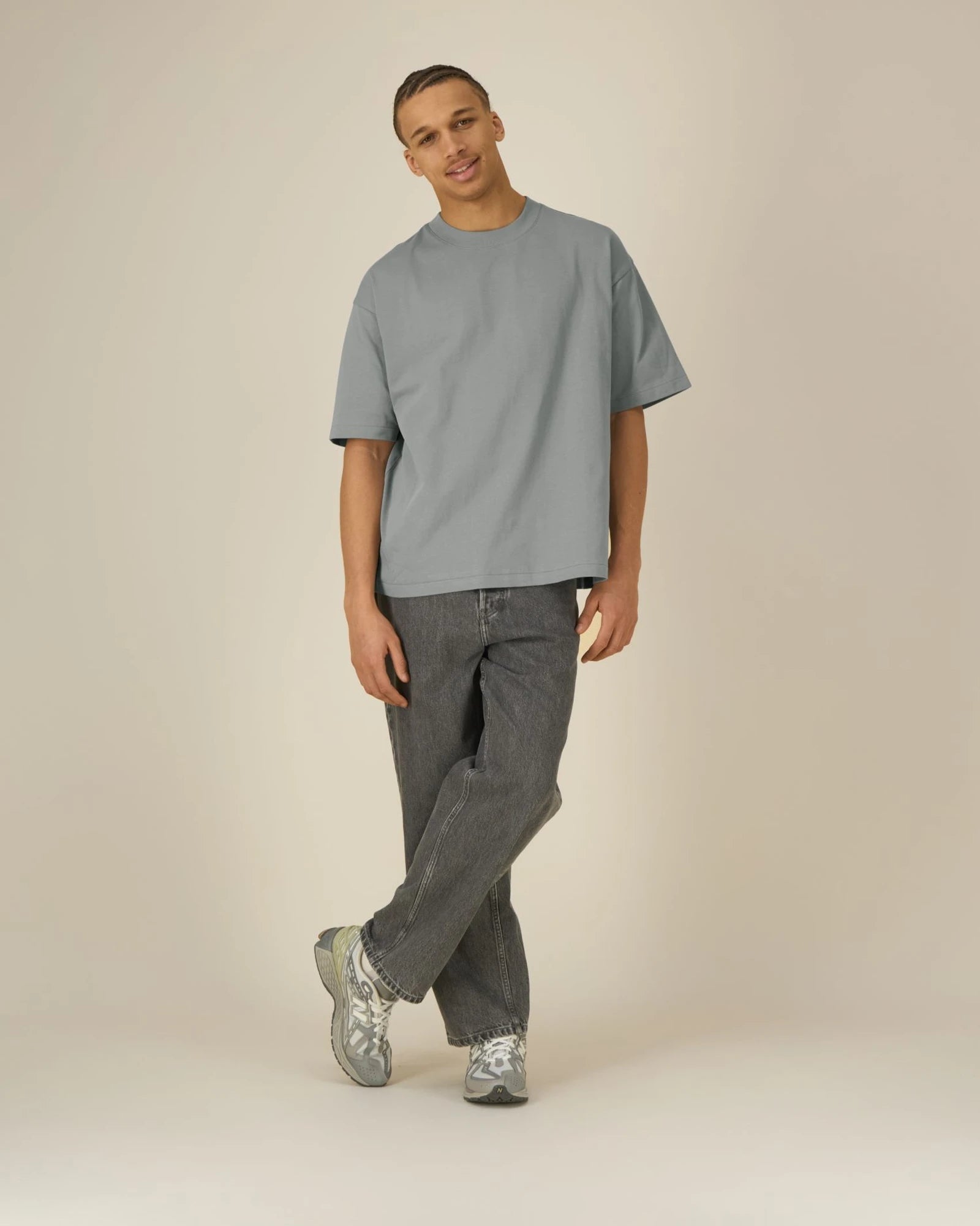 T-shirt Stanley/Stella Asher om te personaliseren - Mistgrijs