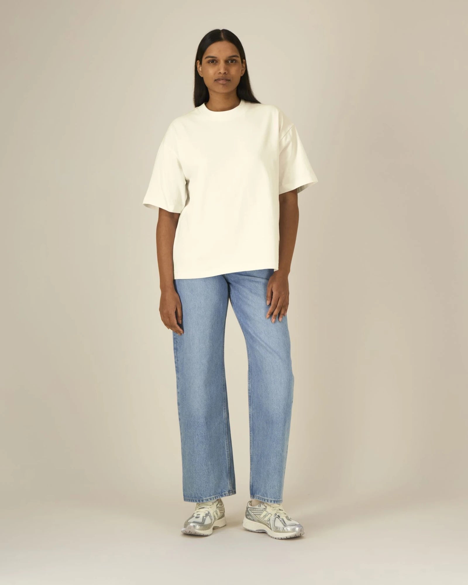 T-shirt Stanley/Stella Asher om te personaliseren - Crème