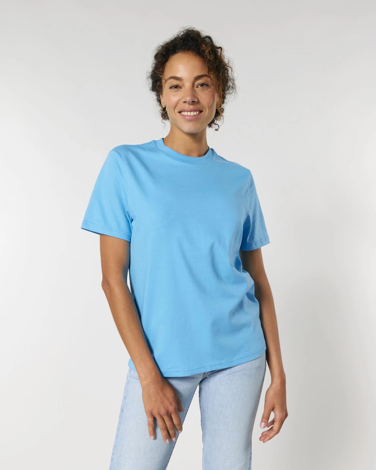 T-shirt Stanley/Stella om te personaliseren - Aquablauw