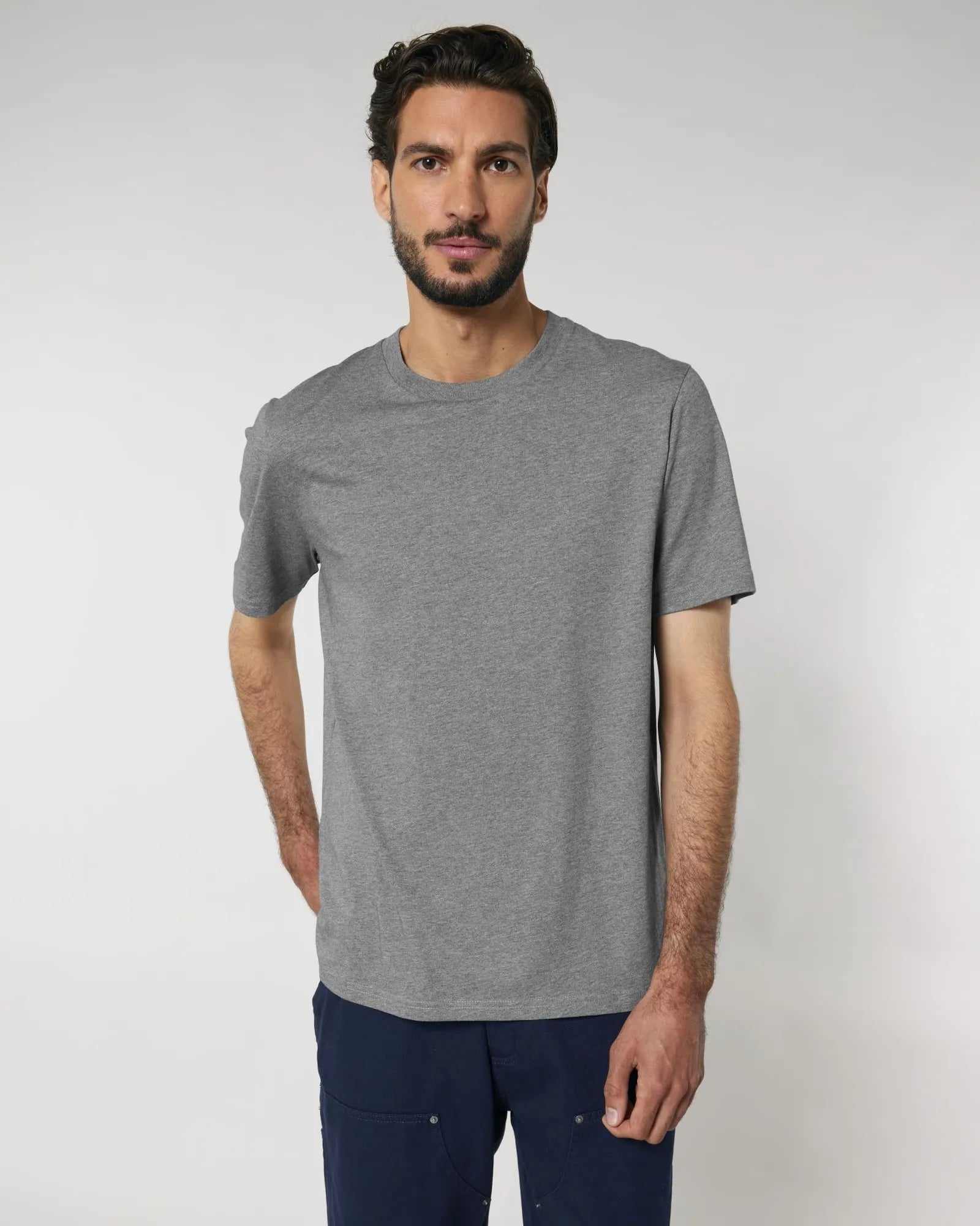 T-shirt Stanley/Stella om te personaliseren - Gemêleerd grijs
