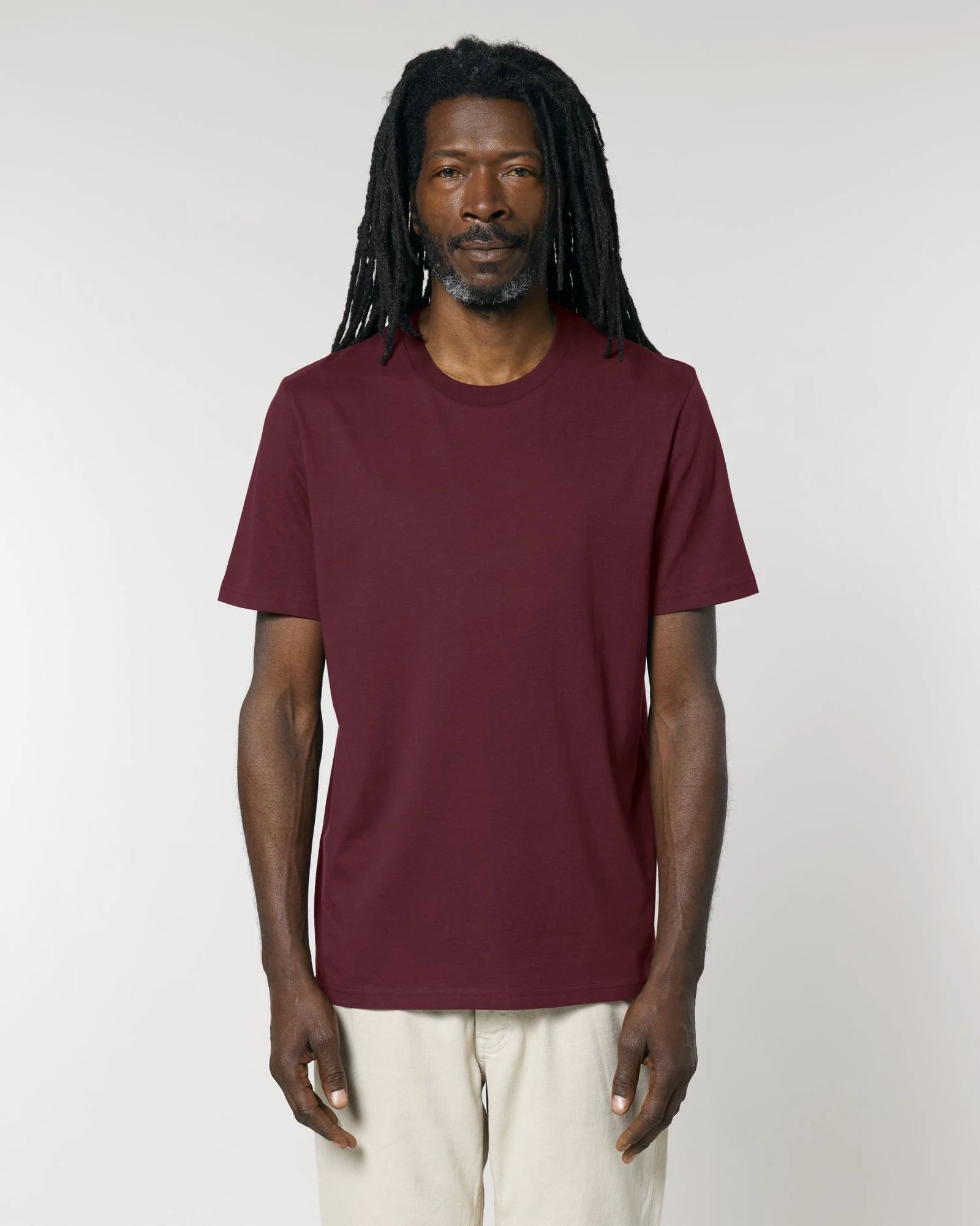 T-shirt Stanley/Stella om te personaliseren - Bordeauxrood
