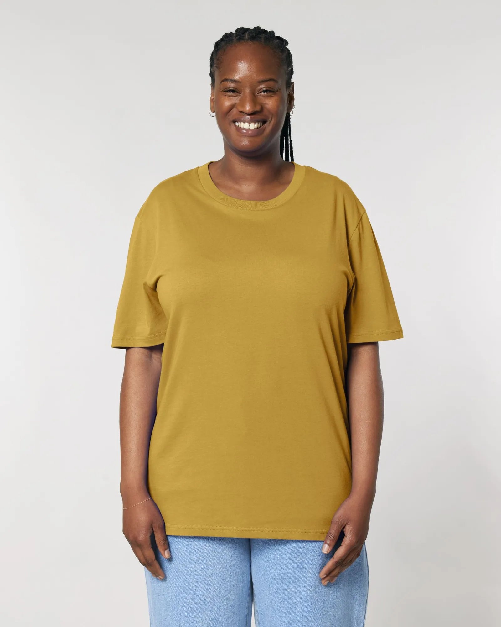 T-shirt Stanley/Stella om te personaliseren - Oker