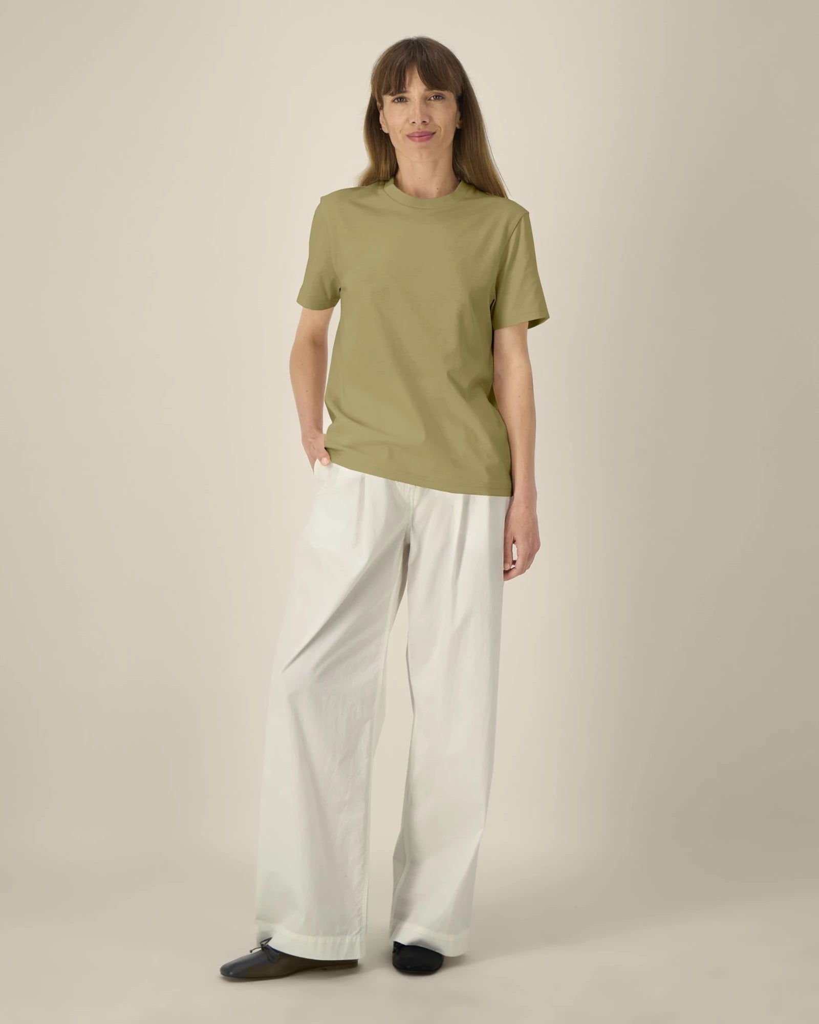 T-shirt Stanley/Stella om te personaliseren - Vervaagd Olijfgroen