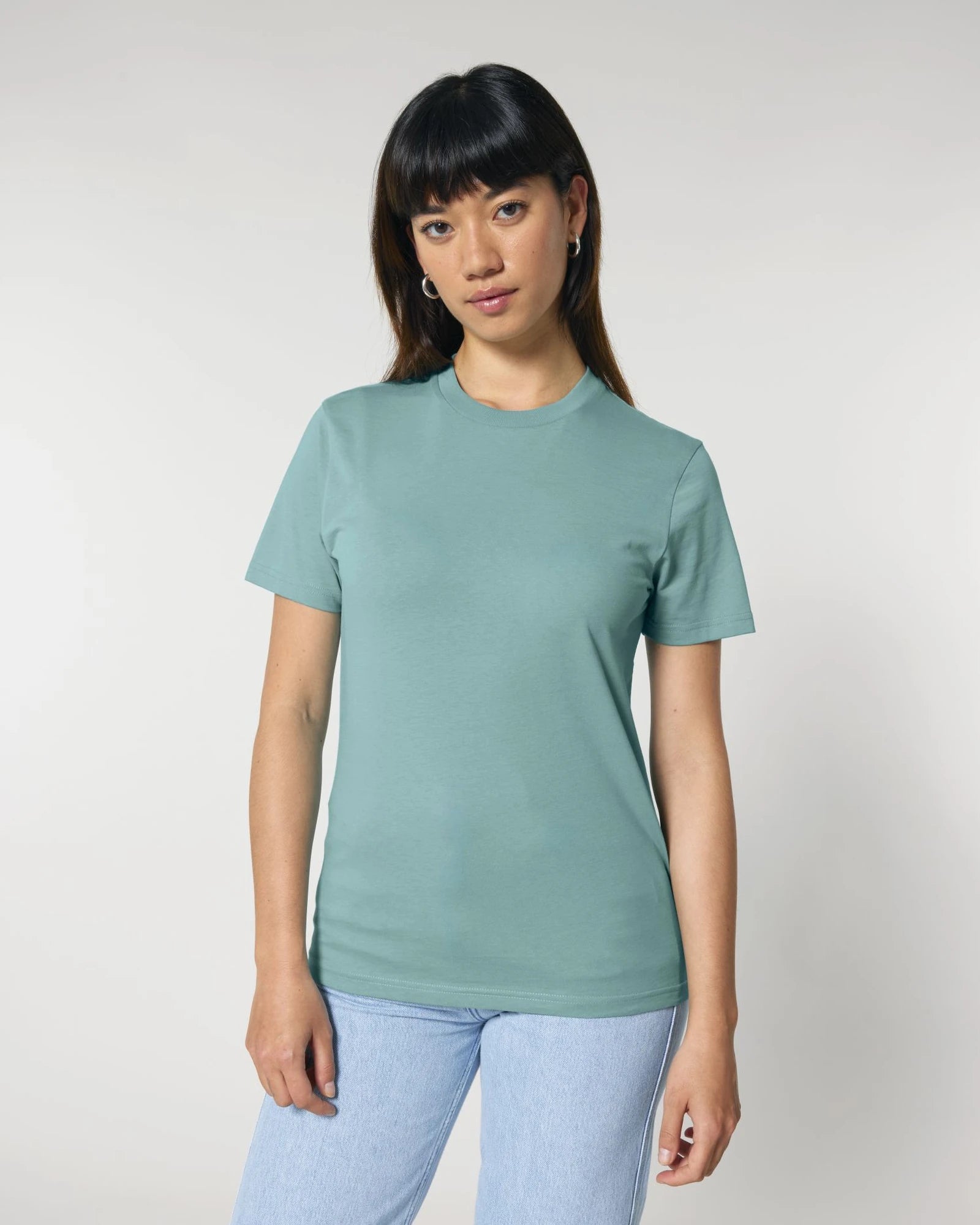 T-shirt biologisch katoen om te personaliseren - Teal Monstera
