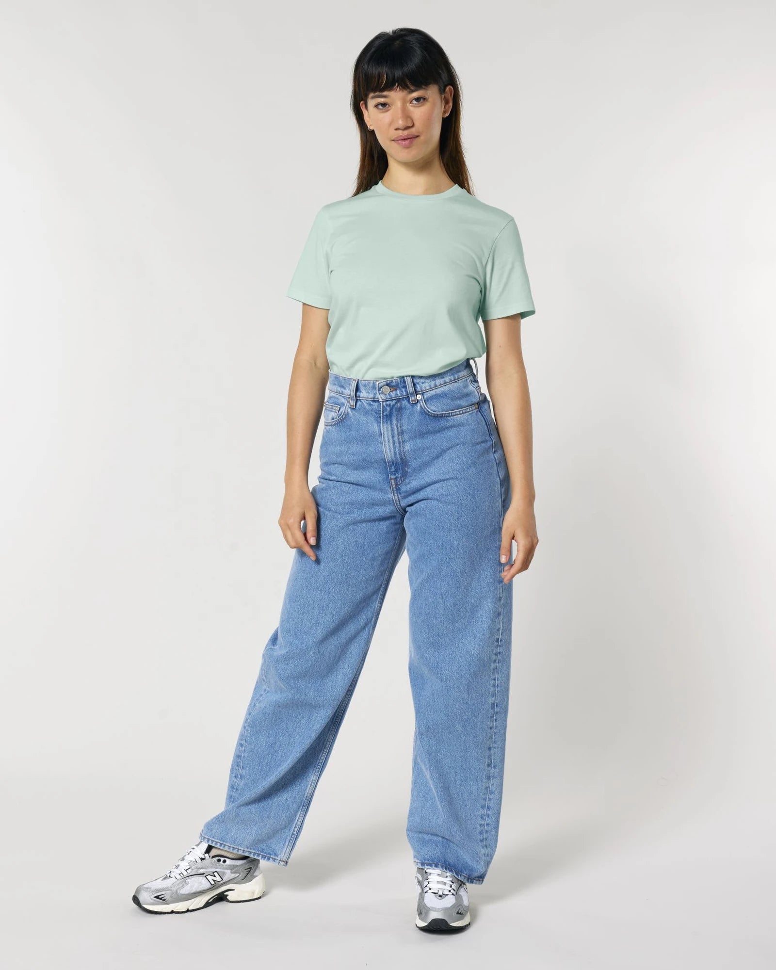 T-shirt biologisch katoen om te personaliseren - Caribisch Blauw
