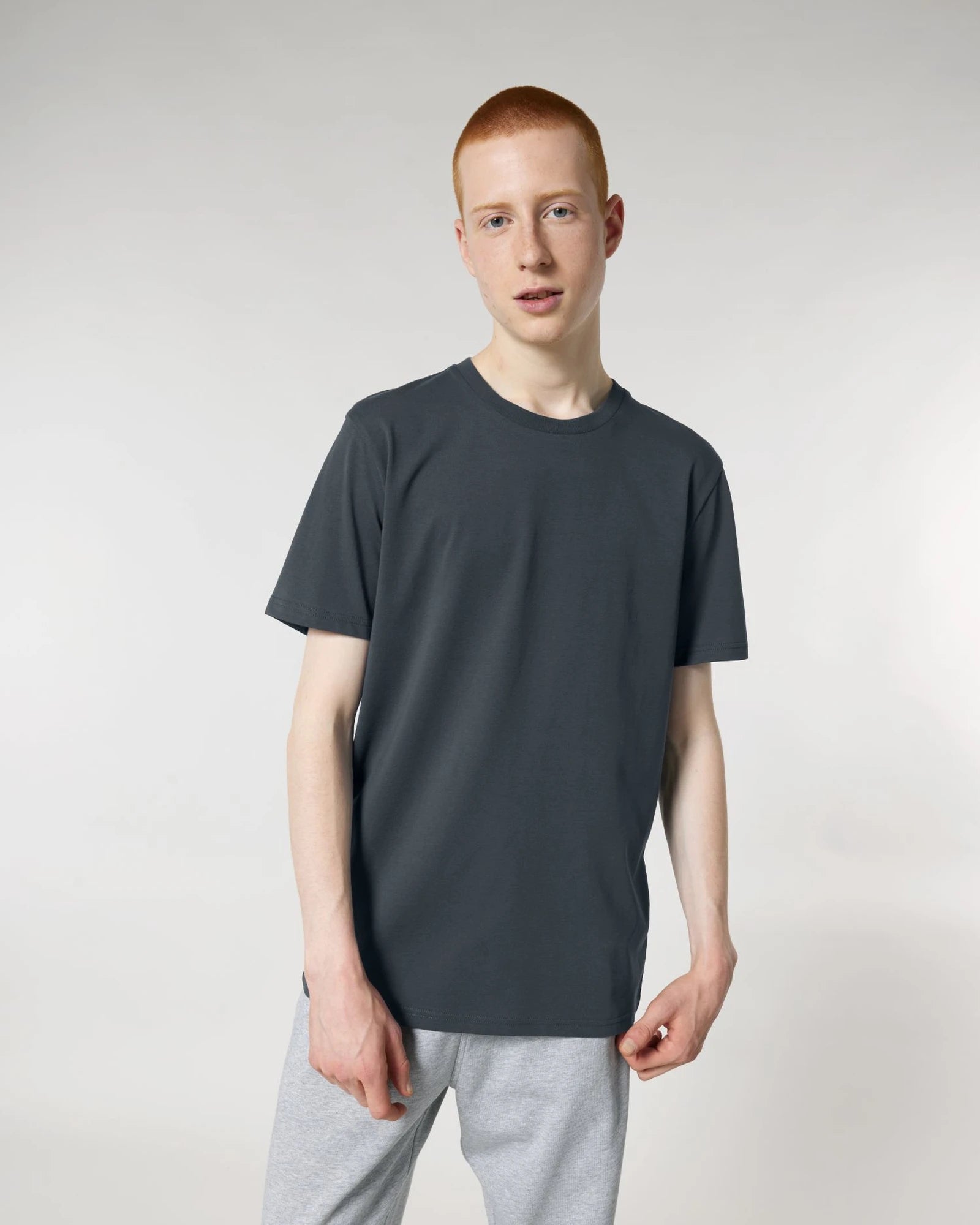 T-shirt biologisch katoen om te personaliseren - Inktgrijs