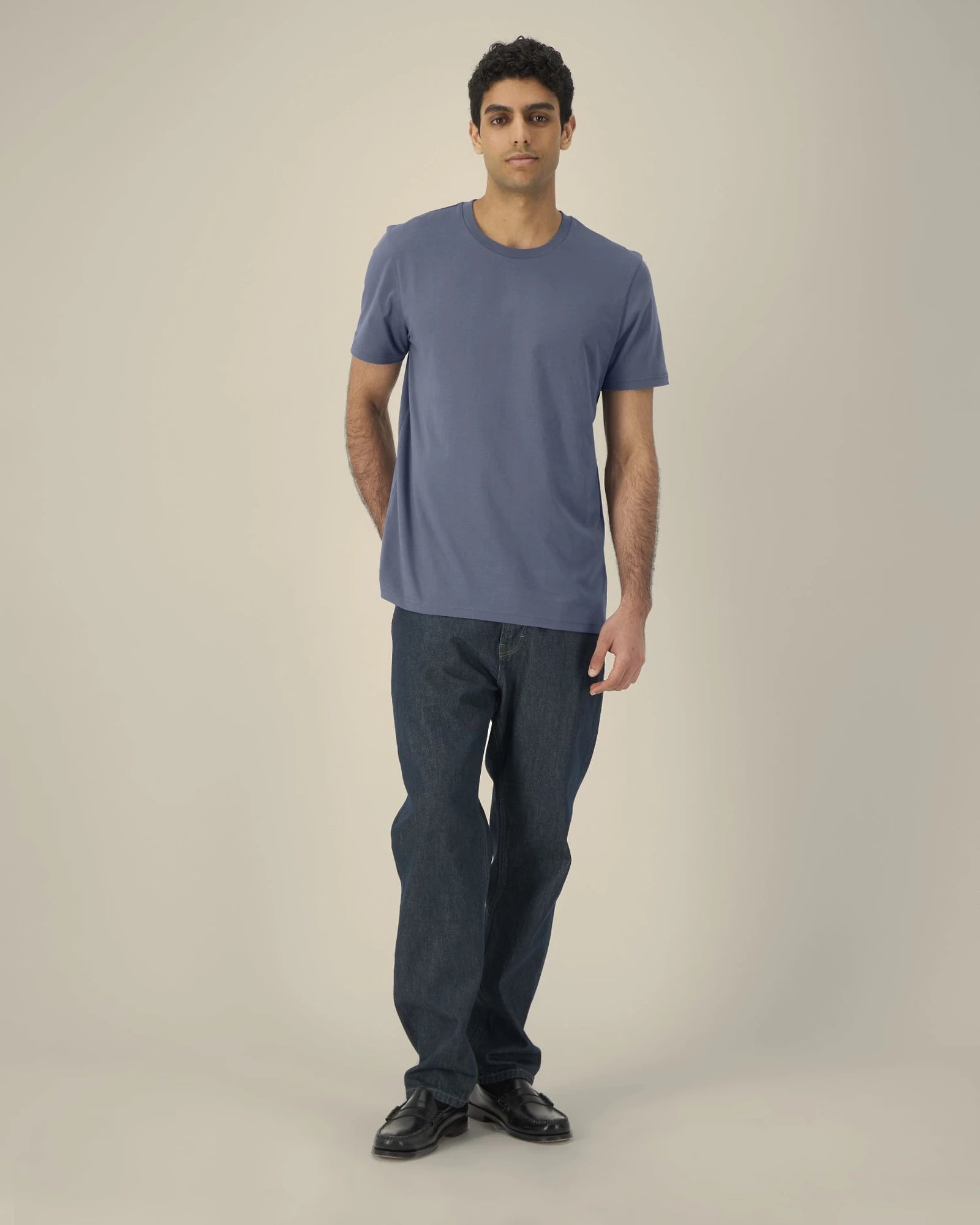 T-shirt biologisch katoen om te personaliseren - Blauwgrijs