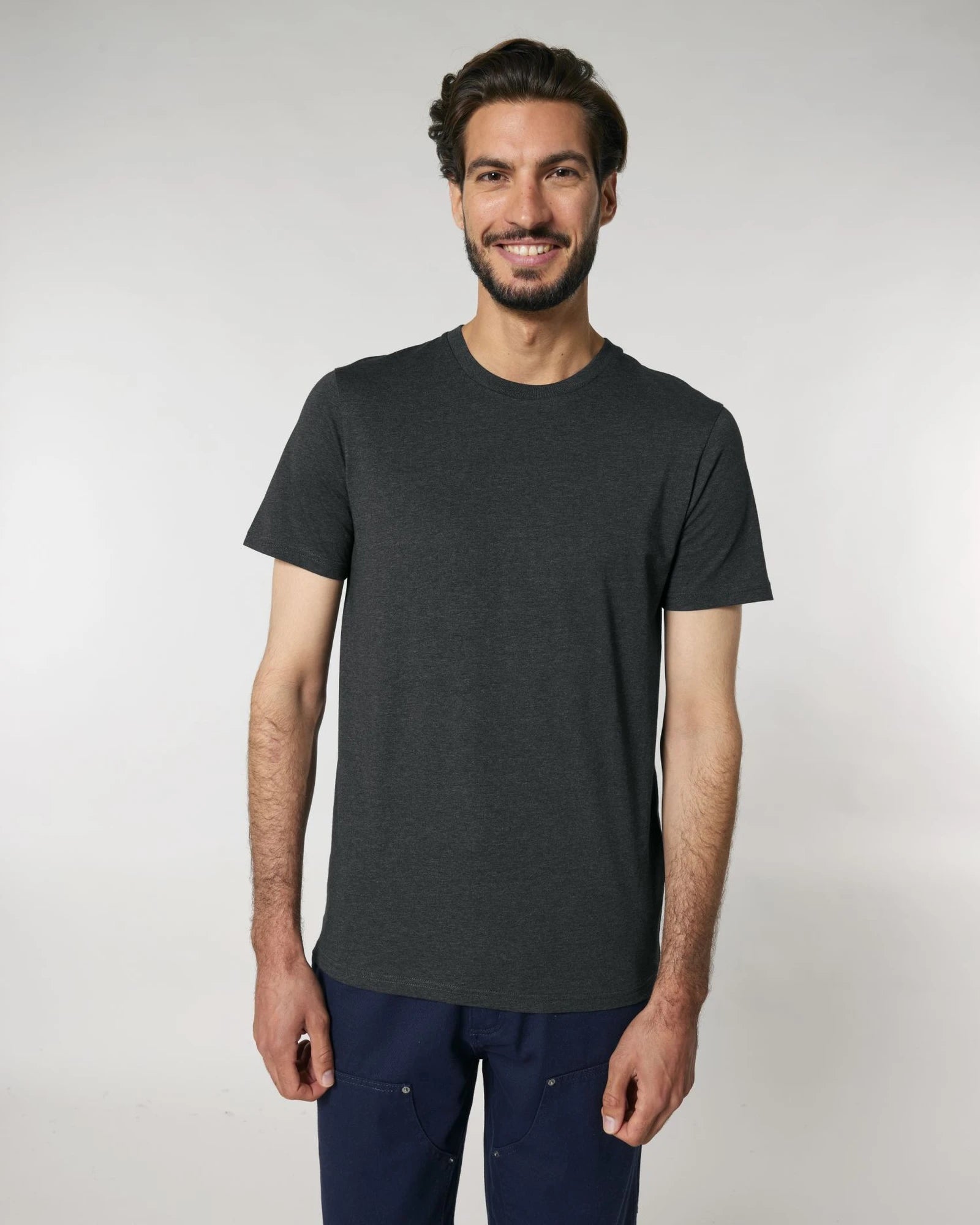 T-shirt biologisch katoen om te personaliseren - Donkergrijs gemêleerd