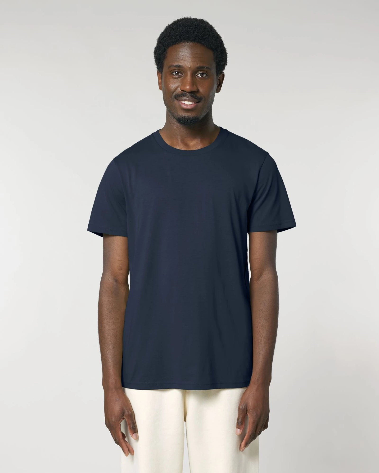 T-shirt biologisch katoen om te personaliseren - Marineblauw