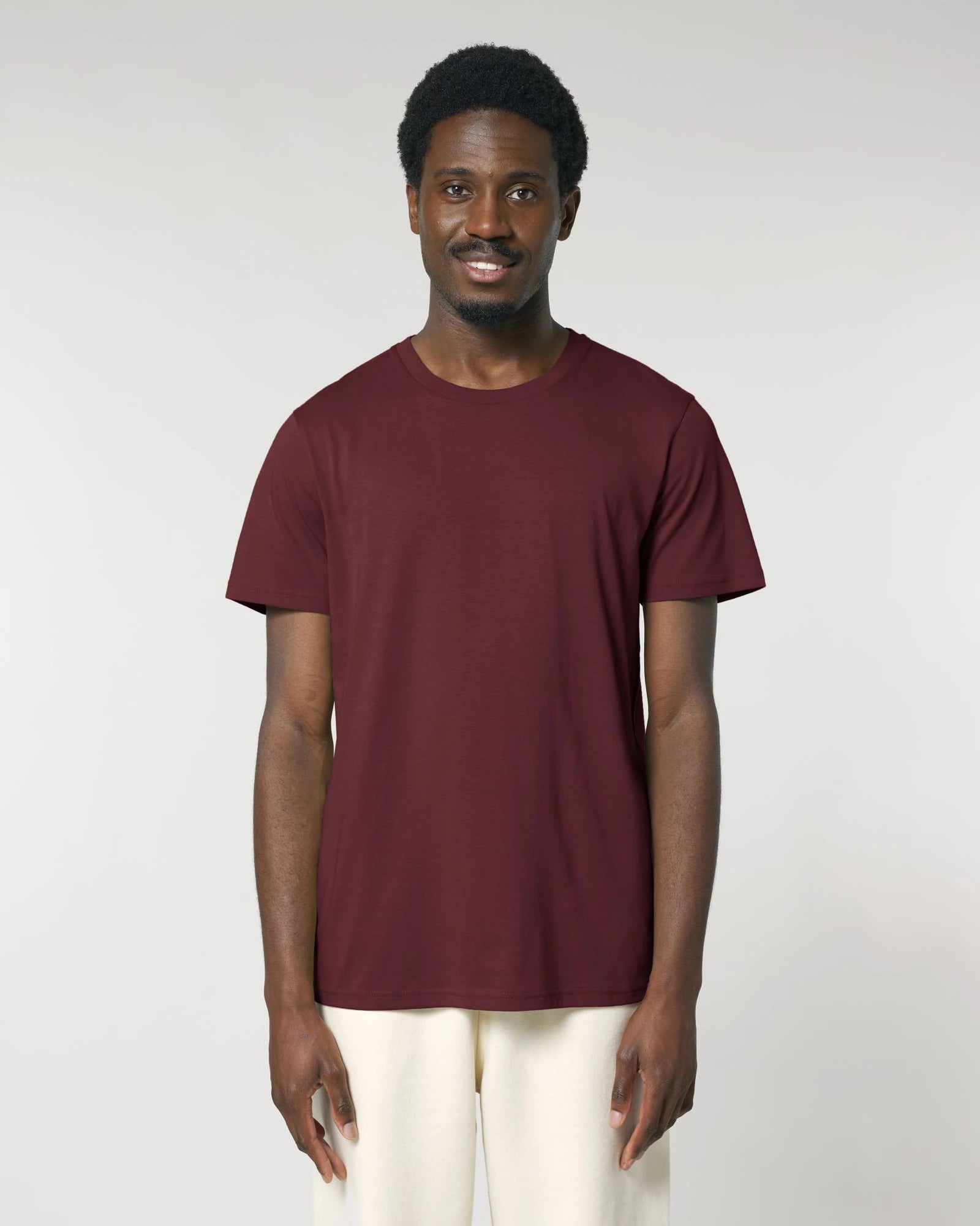 T-shirt biologisch katoen om te personaliseren - Bordeauxrood