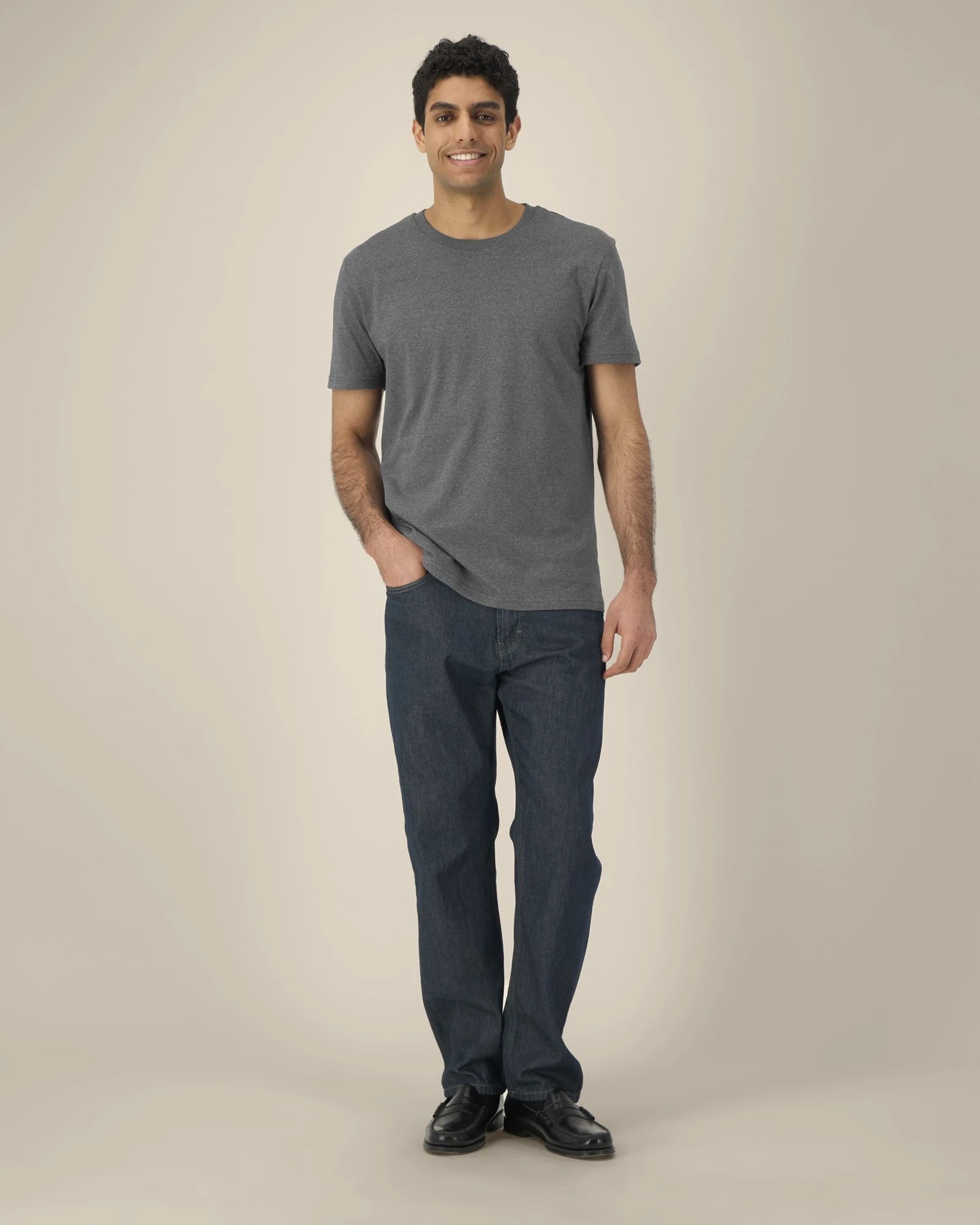 T-shirt gerecycled katoen om te personaliseren - Re-Zwart