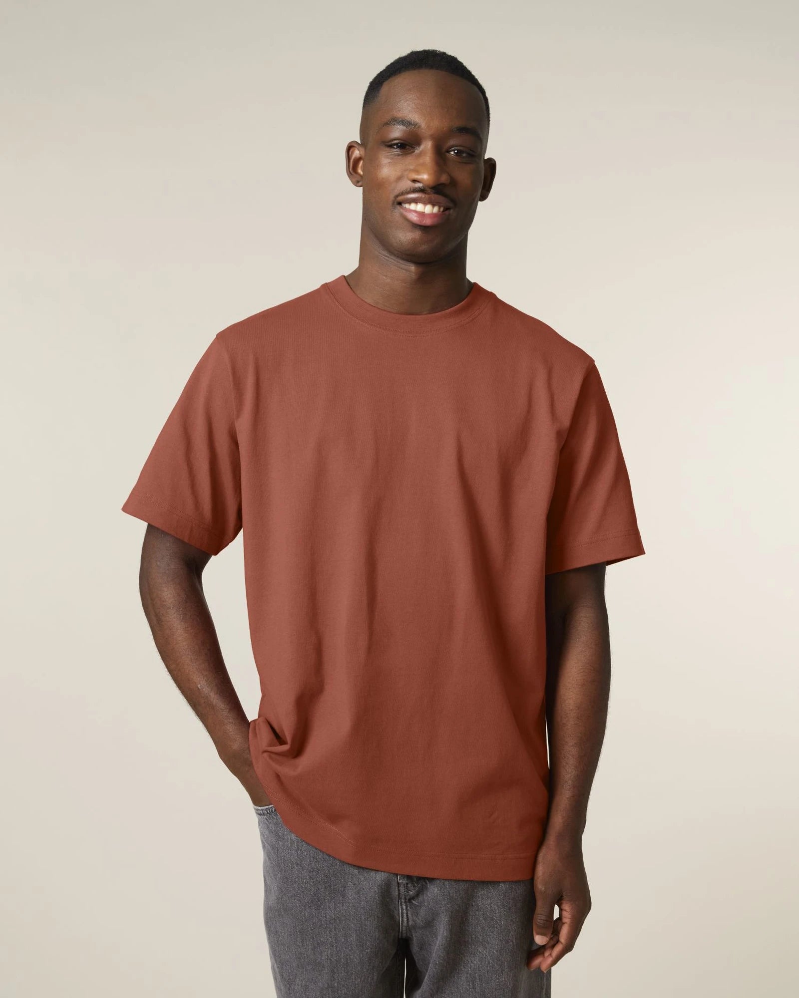 T-shirt biologisch katoen om te personaliseren - Heritage bruin