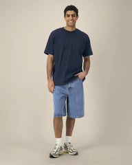 T-shirt biologisch katoen om te personaliseren - Marineblauw