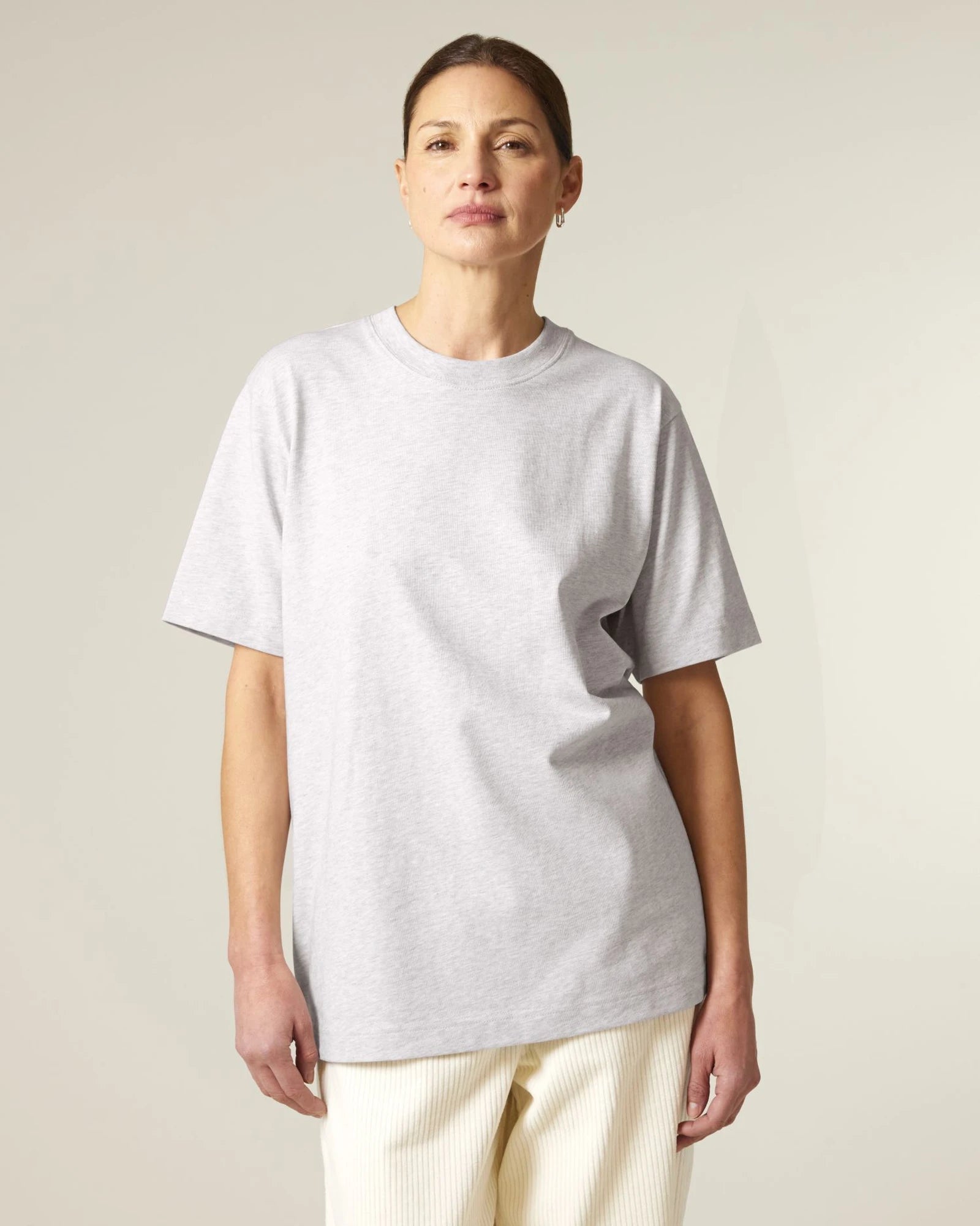 T-shirt biologisch katoen om te personaliseren - Koel gemêleerd grijs