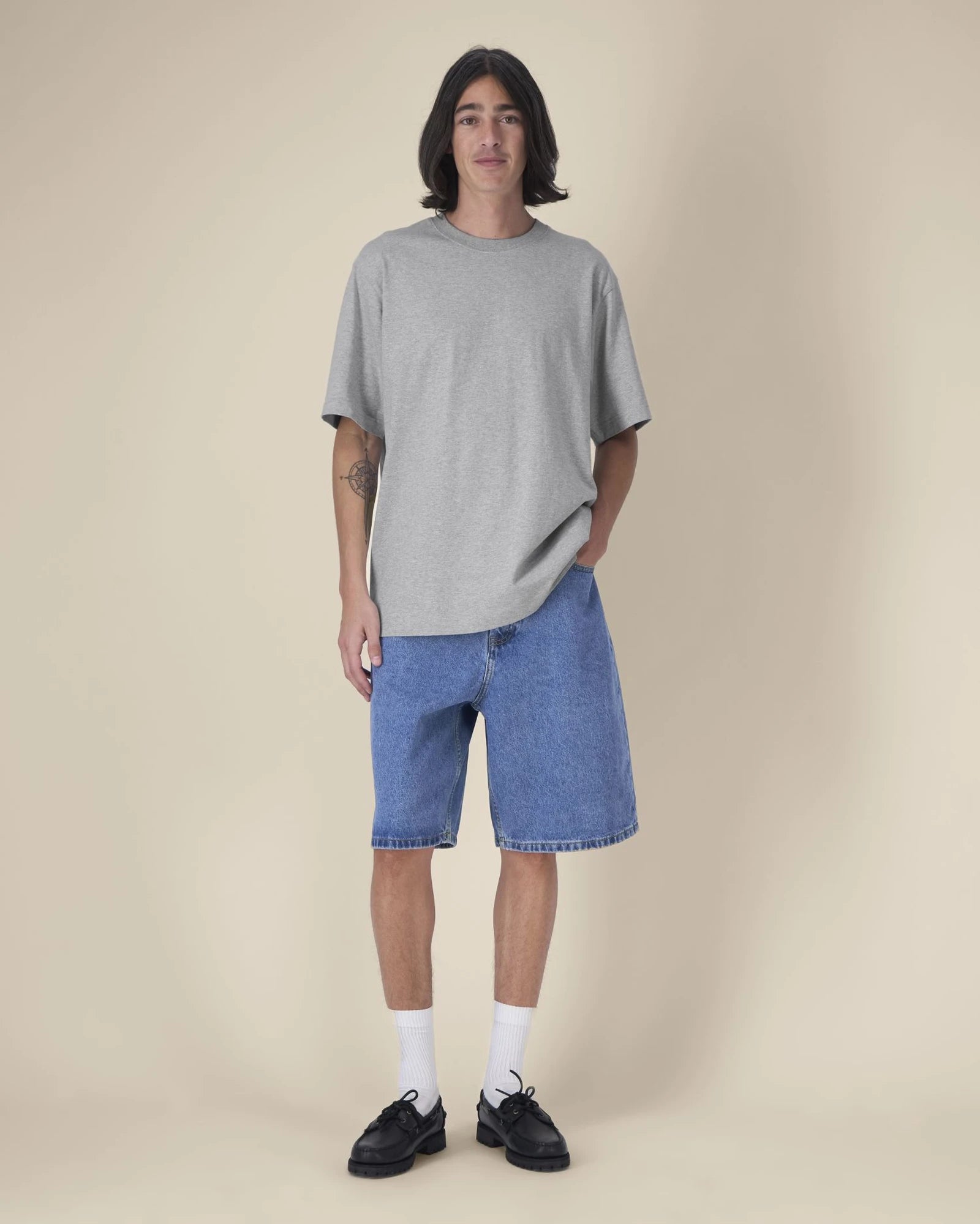 T-shirt biologisch katoen om te personaliseren - Gemêleerd grijs