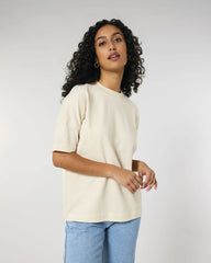 T-shirt oversized Stanley/Stella om te personaliseren - Natuurlijk ruw