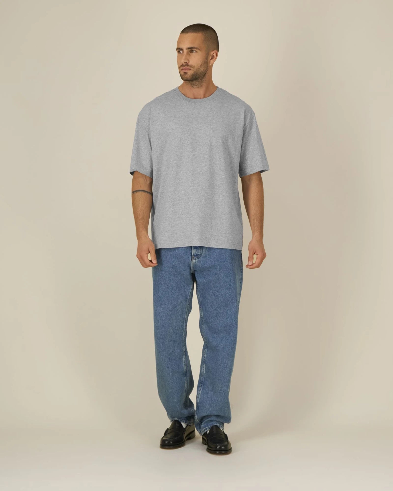T-shirt biologisch katoen om te personaliseren - Gemêleerd grijs