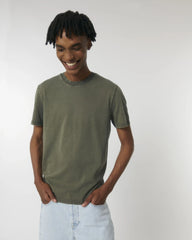 T-shirt Stanley/Stella Crafter Vintage om te personaliseren - Garment Dyed kaki