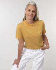 T-shirt Stanley/Stella Crafter Vintage om te personaliseren - Garment Dyed okergoud