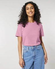 T-shirt Stanley/Stella Crafter Vintage om te personaliseren - Garment Dyed bubbelroze