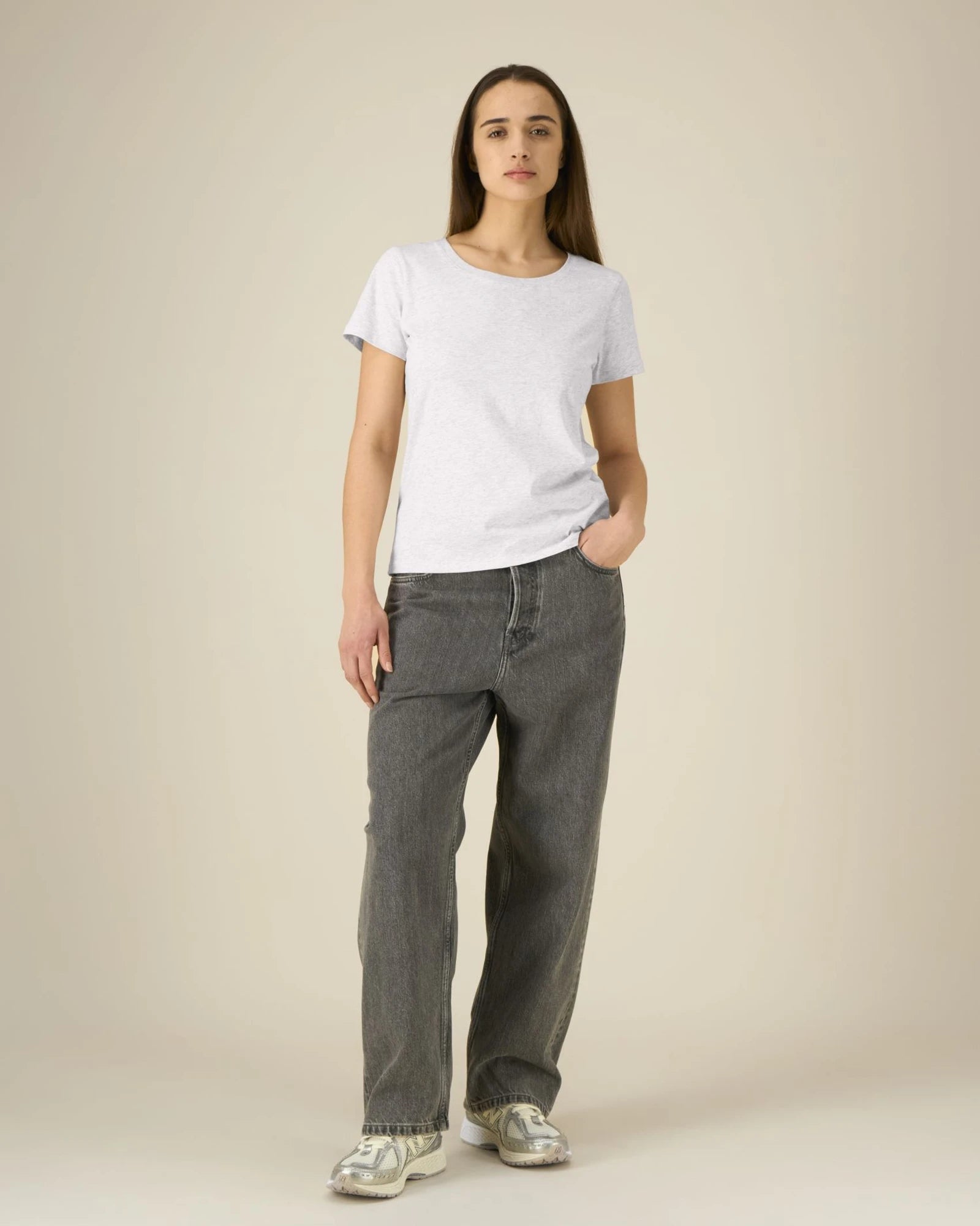 T-shirt dames Stanley/Stella Expresser om te personaliseren - Koel gemêleerd grijs