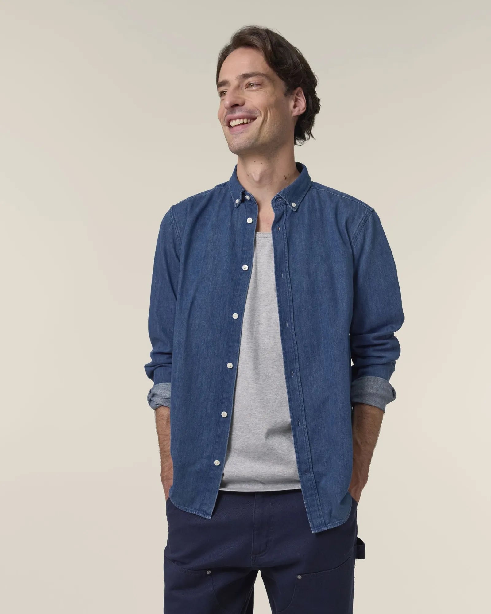 Denim overhemd Stanley/Stella om te personaliseren - 3