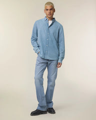 Denim overhemd Stanley/Stella om te personaliseren - licht gewassen
