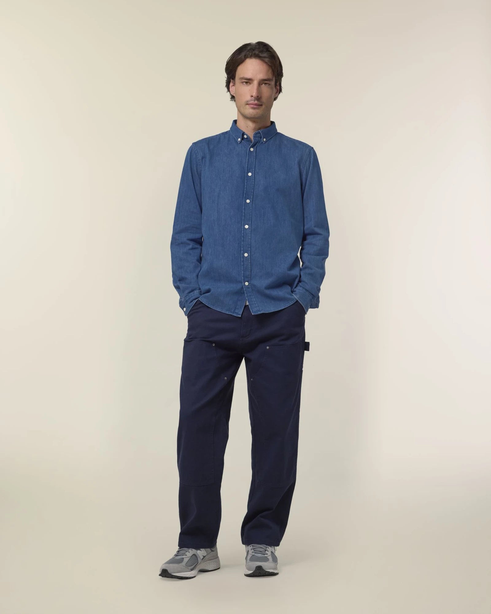 Denim overhemd Stanley/Stella om te personaliseren - medium gewassen
