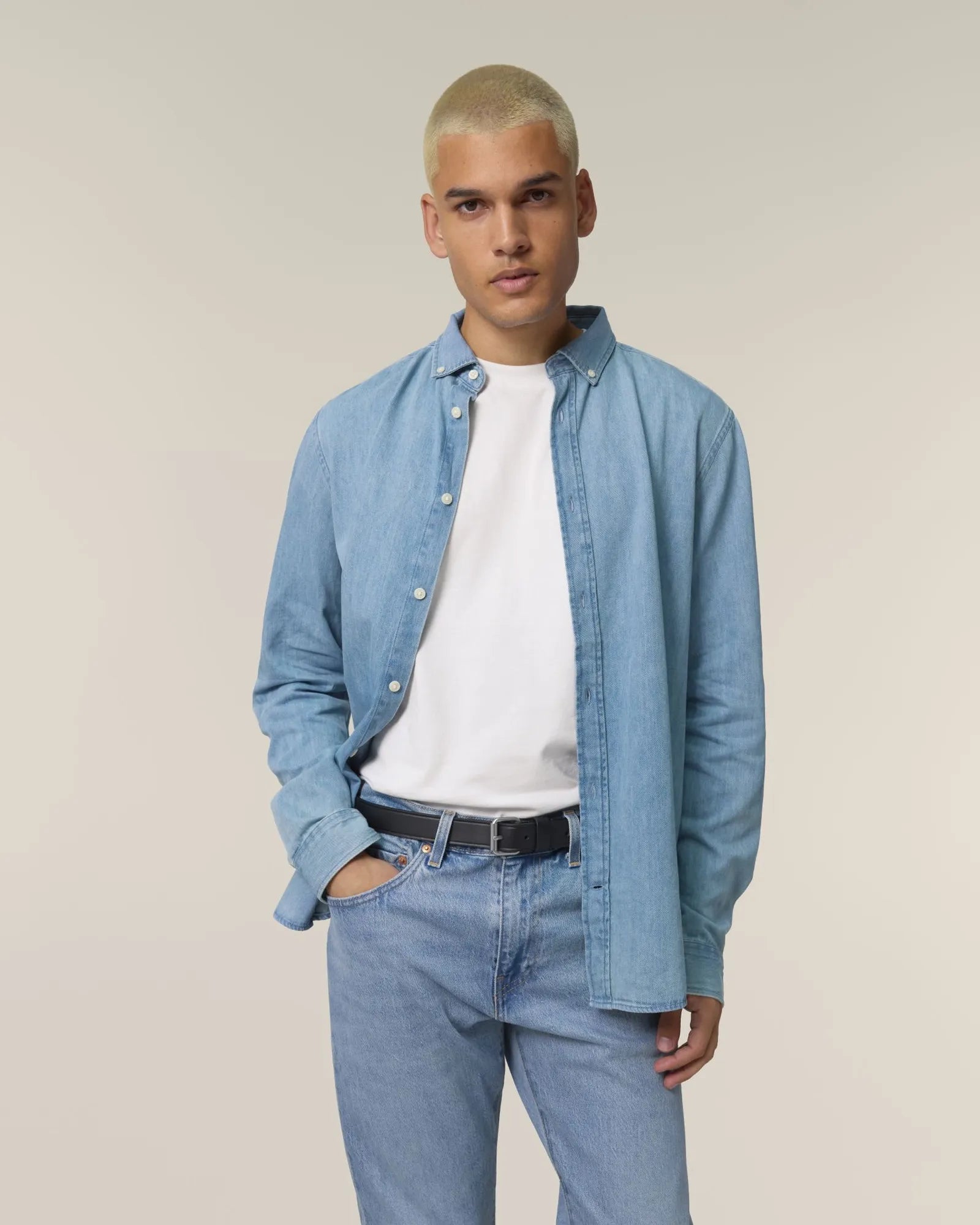 Denim overhemd Stanley/Stella om te personaliseren - 2