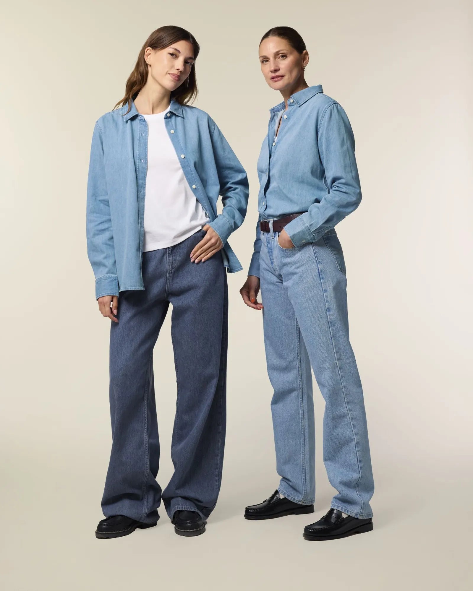 Denimblouse dames Stanley/Stella om te personaliseren - 1