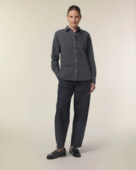 Blouse biologisch katoen Stanley/Stella om te personaliseren - Antraciet