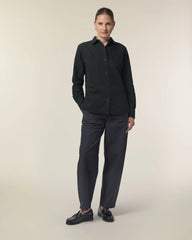 Blouse biologisch katoen Stanley/Stella om te personaliseren - Zwart