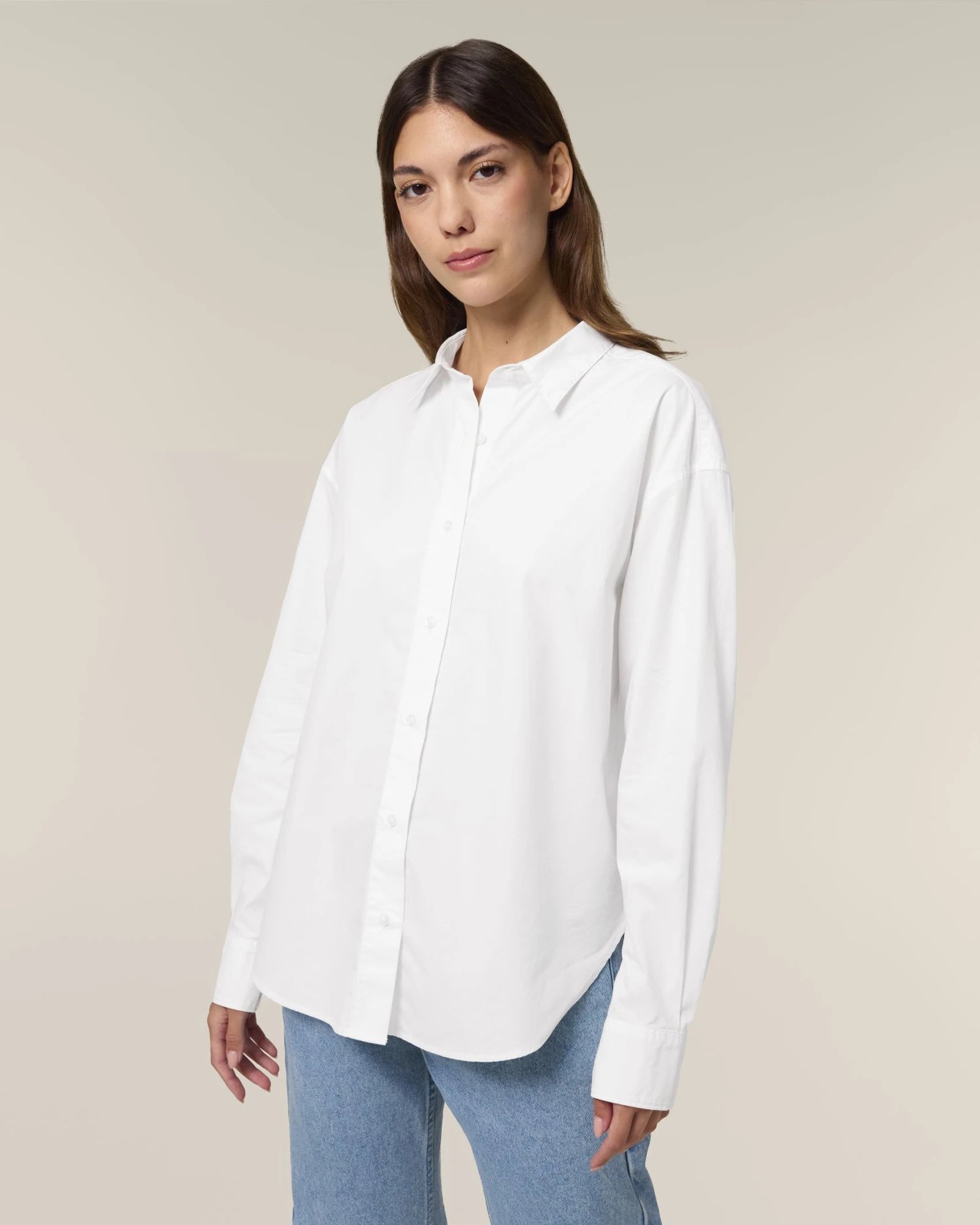Blouse bio-katoen Stanley/Stella Styler om te personaliseren - Wit