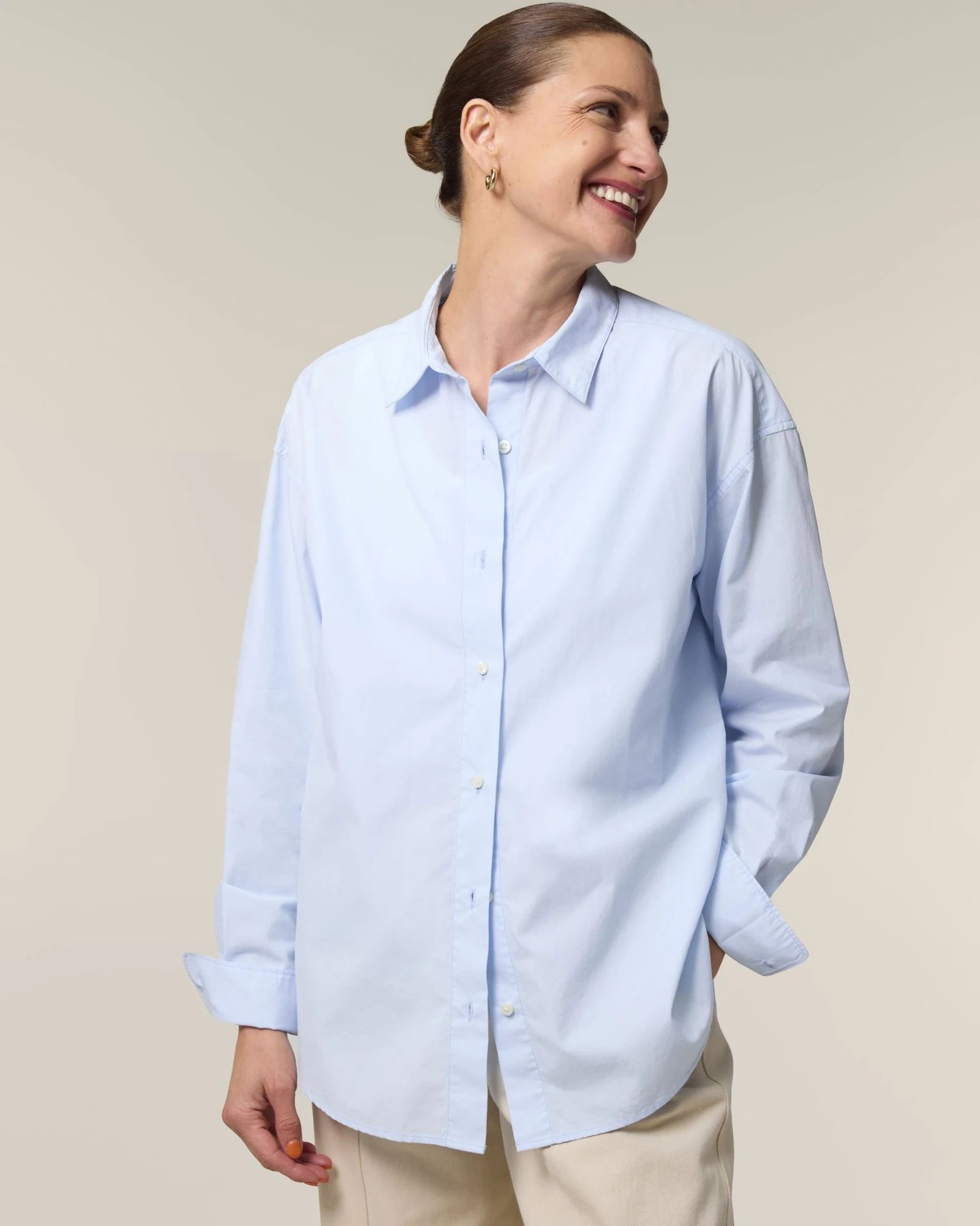 Blouse bio-katoen Stanley/Stella Styler om te personaliseren - Summer Blue