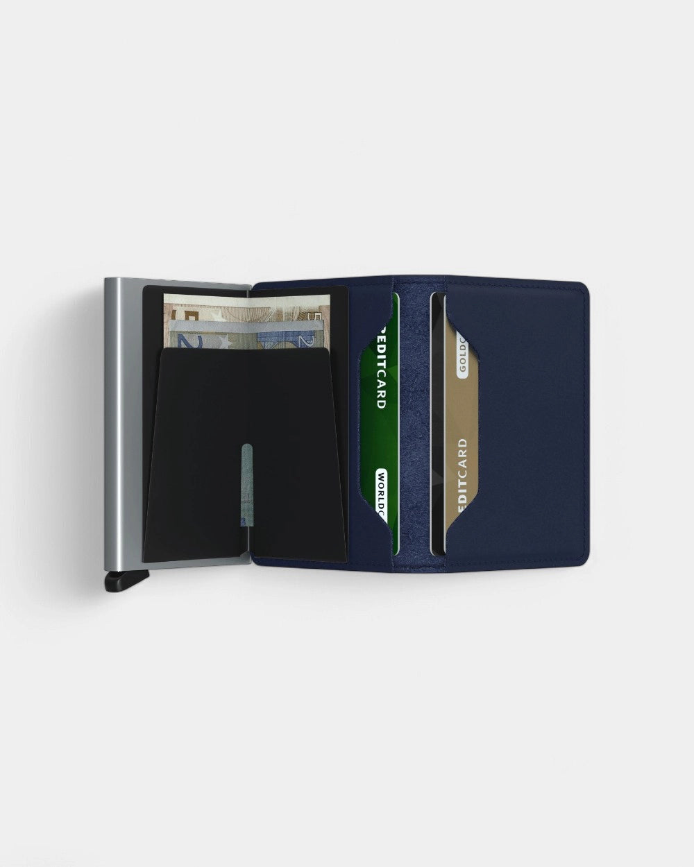 Personaliseerbare Slimwallet portefeuille in leer - 34